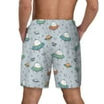 thumbnail image 4 of Goofa Spaceship Printed Men's Swim Trunks Board Shorts Quick Dry Mens Swimming Trunks with Compression Liner,Breathable Fit Hawaii Beach Shorts-X-Large, 4 of 9