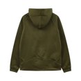thumbnail image 6 of Long Sleeve Athletic Half Zip Hoodie Ladies, Fleece Lined Cropped Hooded Sweatshirt with Thumb Holes Casual Tops Green XL, 6 of 6