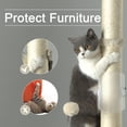 thumbnail image 2 of 32" Tall Cat Scratching Post Sisal Scratch Posts with Hanging Ball and Self-Massage Brush Vertical Scratcher for Indoor Cats and Kittens(Light-Gray 32inches), 2 of 15