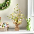 thumbnail image 7 of Aooww Easter Decoration Lighted Artificial Tree with Easter Eggs & Colorful LED Lights, Light Up Tabletop Bonsai Tree for Table Home Holiday Spring Decor,Green, 7 of 7