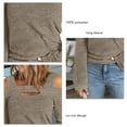 thumbnail image 2 of Blusa Informal, Top Con Hombros Descubiertos Para Mujer, Diseño Recortado, Manga Larga, Cuello Cuadrado Para Uso Diario ANGGREK Otros, 2 of 5
