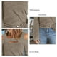 thumbnail image 5 of Blusa de manga larga de moda de color sólido con diseño recortado y hombros descubiertos para mujer para ir de compras en casa Caqui XXL, 5 of 6