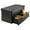 Black+PU, variant on 31 Inches Folding Storage Ottoman with 2 Drawer, Storage Ottoman Bench Chest Foot Rest Stool, Grey