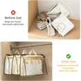 thumbnail image 5 of 3 Pack Purse Dust Bag, Clear Purse Storage, Handbag Storage Organizer with Zipper and Handles S M L, 5 of 5