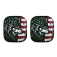 thumbnail image 4 of Binienty Wolf American Flag Car Sun Shade Foldable Sunshade Easy to Clean Lightweight Machine Washable Sun Visor Business Style Magnetic Sunshade Gifts for Friends and Family, 4 of 7