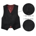 thumbnail image 2 of Visaccy Boys Formal 5 Piece Suit Vest Pants Set Black 8, 2 of 5