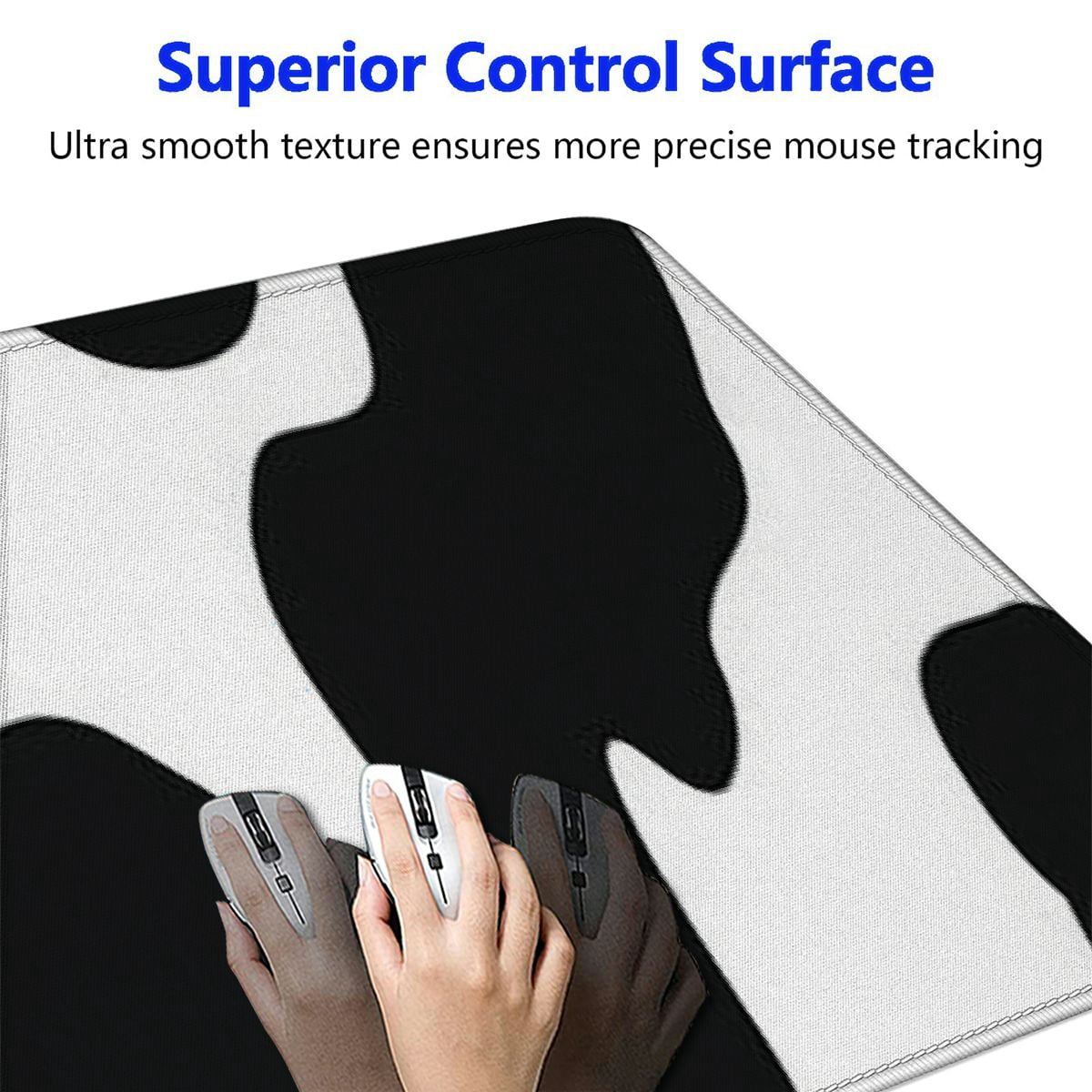 Heduofu Keyboard Wrist Rest and Mouse Pad with Wrist Support Ergonomic Coaster,Memory Foam,Easy Typing Pain Relief,Large XL Desk Mat Cute Cow Print 31.5x11.8 in
