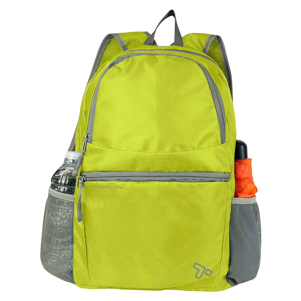 Travelon - Womens Backpack, Multi-pocket Packable Hiking Travel Lightweight Backpack, Lime ...