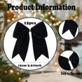 thumbnail image 2 of 15 Pcs 6 Inch Christmas Velvet Bows, Vintage Velvet Ribbon Christmas Bows for Gift Wrappings, Xmas Tree Topper & Garland, Wreath Bows Christmas Decorations(Black), 2 of 12