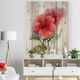 Design Art - Peinture à l'Aquarelle Fleur d'Hibiscus Rouge – image 3 sur 5