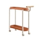 thumbnail image 2 of Mesa Auxiliar con Ruedas | Mesita de Noche Móvil Color Crema | Estante de Almacenamiento de Plástico de 2 Niveles con Estantes Extraíbles | Carrito Portátil Compacto para Dormitorios, Salas de Estar, 2 of 6