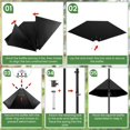 thumbnail image 4 of Poste para comedero de aves YINGYM con 2 ganchos y deflector antirroedores, 79 pulgadas, negro, 4 of 7