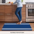 thumbnail image 6 of Blue Striped Door Mat Indoor Outdoor, Farmhouse Blue White Stripes Non Slip Welcome Mat with Rubber Backing, Absorbent Fabric Front Door Mats Entryway Rug for Home Patio Entrance 20"x31.5", 6 of 8