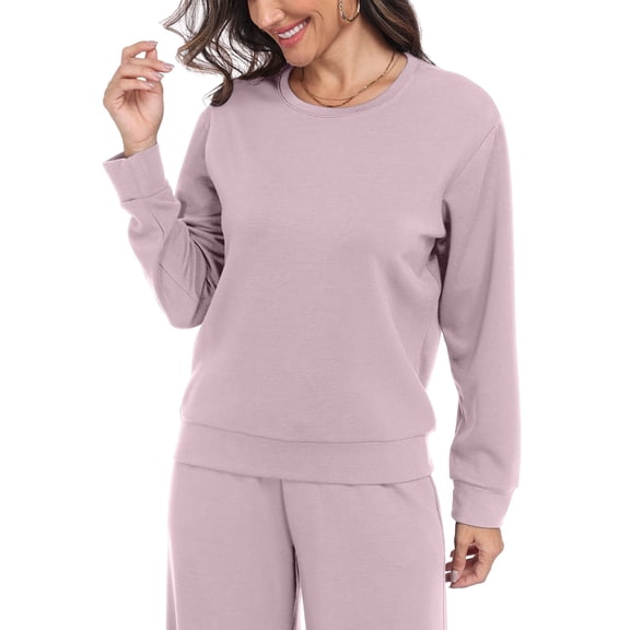 Cadmus Womens Soft Crewneck Sweatshirt Long Sleeve Workout Casual Pullover Basic Fall Shirts