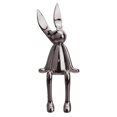 thumbnail image 2 of kurtrusly Sitting Rabbit Ornament Bunny Figurine for Bookshelf Living Room Bedroom Dark Gray L 1Set, 2 of 6
