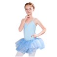 thumbnail image 2 of uublik Skirts for Girls Trendy Light Blue Mini Skirts High Elastic Waisted Tiered Ruffle Skirt Size 2T-13, 2 of 3