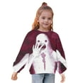 thumbnail image 5 of Odeerbi Kids Girls Halloween Hoodies Ghost Print Hooded Sweatshirts Crewneck Oversized Sweatshirt 1-12 Years Kids Fashion Long Sleeve Pullover Tops Red, 5 of 8