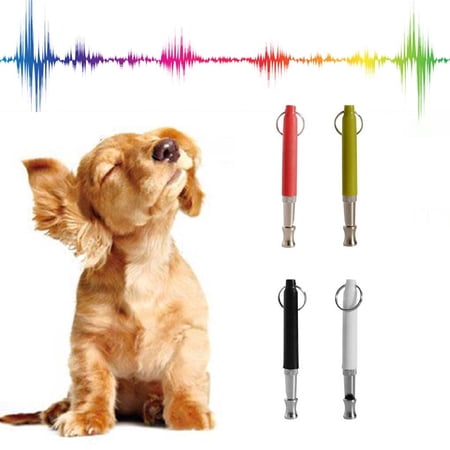 TureClos Training Whistle Pet Sound Trainer Metal Obedience Whistle Adjustable Sound Teaching Tool for Outdoor, Red