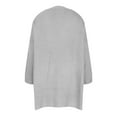 thumbnail image 4 of Lilgiuy Women Long Sleeve Solid Cardigan Autumn Casual Coat Blouse Top Gray，6（M） Fall Fashion for 2022 Spring Winter, 4 of 5