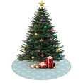 thumbnail image 3 of 30 Inch Christmas Tree Skirt – Velvet Plush Tree Mat, Soft Thickened Polyester with Red Ties, Single-Sided Printing, Available in 30in/36in/48in, Perfect for Holiday Xmas Tree Decoration, 3 of 7