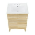 thumbnail image 5 of Cascade 24 in. Natural Oak Bathroom Vanity With White, 3-Hole Ceramic Sink Top, 5 of 8