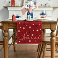 thumbnail image 2 of Holiday Craft Decoration Independence Day Table Flag Patriotic Stripes Wired Edge Ribbon Printing Customized Satin Flag, 2 of 4