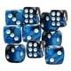 thumbnail image 5 of Dados acrílicos de seis caras D6 opacos de 12 mm para juegos de rol DND RPG. Azul negro, 5 of 6