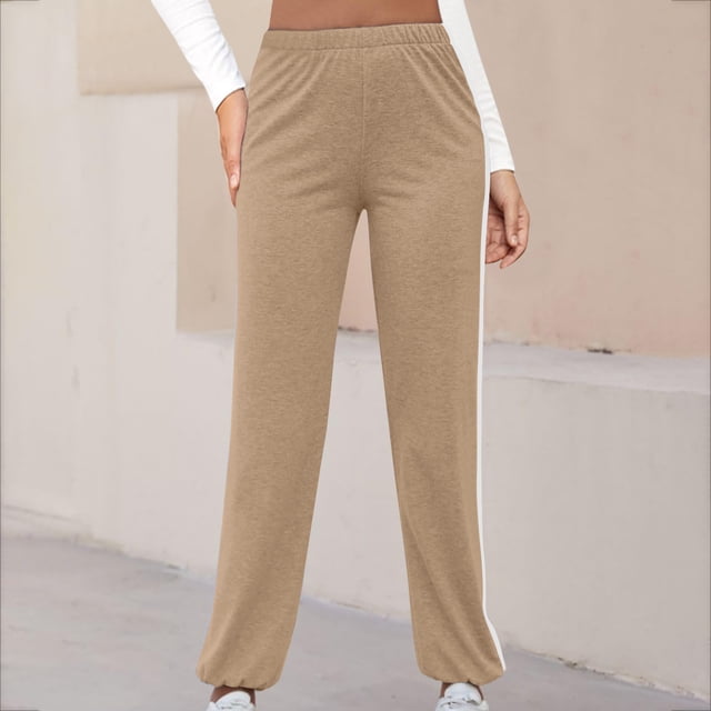 DPTALR Pantalon de Sport Décontracté pour Femmes à Taille Élastique, Longueur Complète