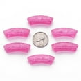 thumbnail image 3 of Transparent Acrylic Beads Curved Tube Cerise 35x11.5x13.5mm Hole: 3.5mm 148pcs/500g Diy, 3 of 6
