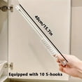 thumbnail image 4 of 1pc Sliding Hook, Kitchen Storage Rack, Door Back S Sticker, Adhesive Hook, Row Hook, No Punching Row Hanger, 4 of 5