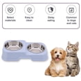 thumbnail image 3 of Cuencos para perros Cuencos dobles de agua y comida Cuencos de acero inoxidable, Cuencos de alimentación para mascotas para perros medianos y gatos, 3 of 8