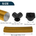 thumbnail image 4 of Conjunto de manguera de conducto de calefacción para automóvil de 75 mm de diámetro y 80 cm para calefactor diésel tono dorado, 4 of 7