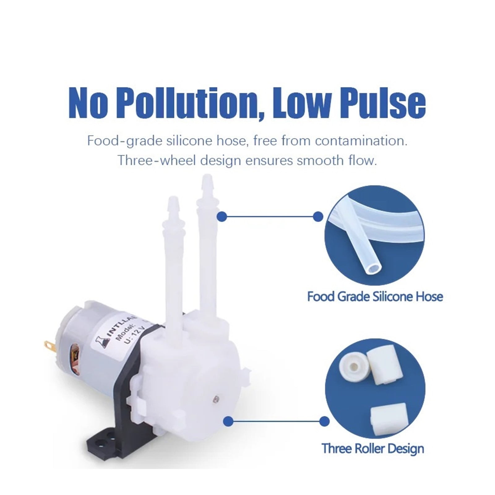 DIY Peristaltic Pump 12V DC in Laboratory Liquid Dosing Pump for Aquarium Lab Analytical ,Adjustable Flow Rate