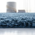 thumbnail image 4 of SAFAVIEH August Sophia Solid Shag Runner Rug, Navy, 2' x 13', 4 of 7