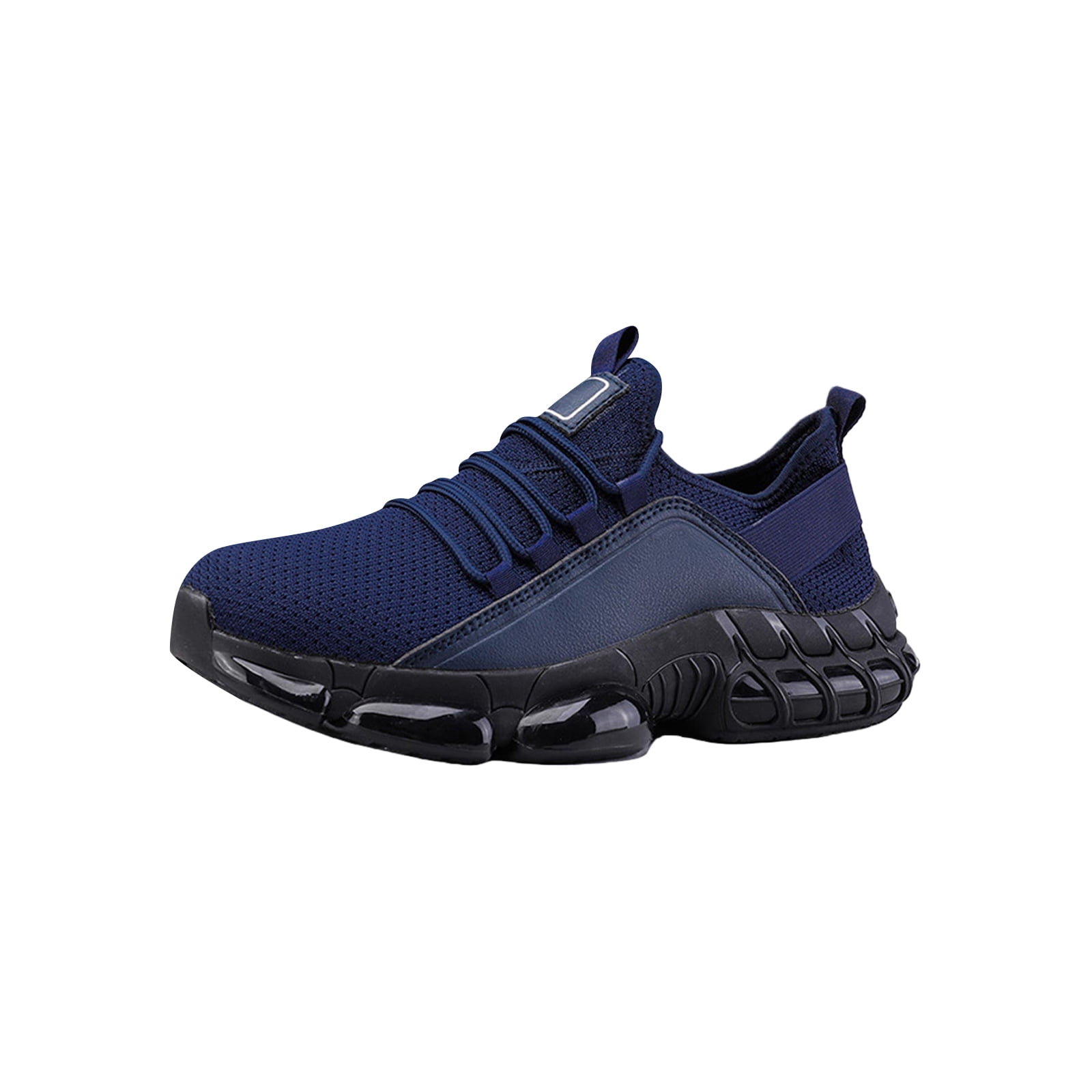 YOUYEDIAN Orthopedic Casual Shoes for Women Arch Support Tennis Shoes Wide Non Slip Slip on Walking Shoes Knitted Mesh Stretch Soft 2026 Orthopedic Shoes (Dark Blue)