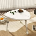 thumbnail image 1 of ABPWLY Table d'Appoint Pliant à Hauteur Réglable pour Canapé-Lit Salon Camping Support d'Ordinateur Portable Portable 15,75 x 15,75 Pouces Beige, 1 of 1