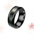 thumbnail image 2 of Anillo inteligente de acero de titanio con temperatura ajustable, talla 10, para parejas. Cambia de color según el número., 2 of 7