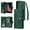 Green, variant on Case for Samsung Galaxy Note 9 Magnetic Leather Zipper Wallet Cover Card Holder