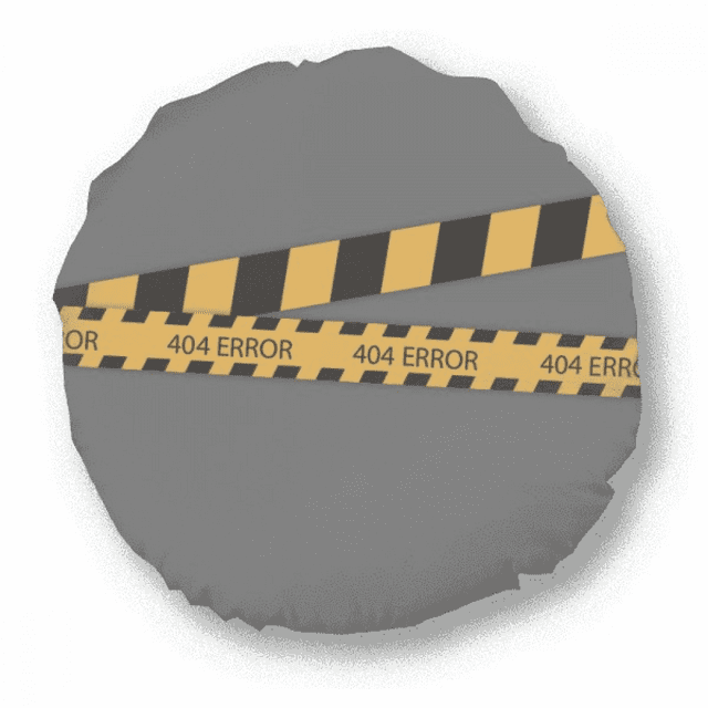 Black And Yellow Strips Erro Warning Line Round Throw Pillow Home Decoration Cushion