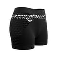 thumbnail image 7 of Women's Seamless Workout Shorts, High Waist & Stylish Mesh Cutouts, Breathable Support for Gym & Casual Looks Black L, 7 of 7