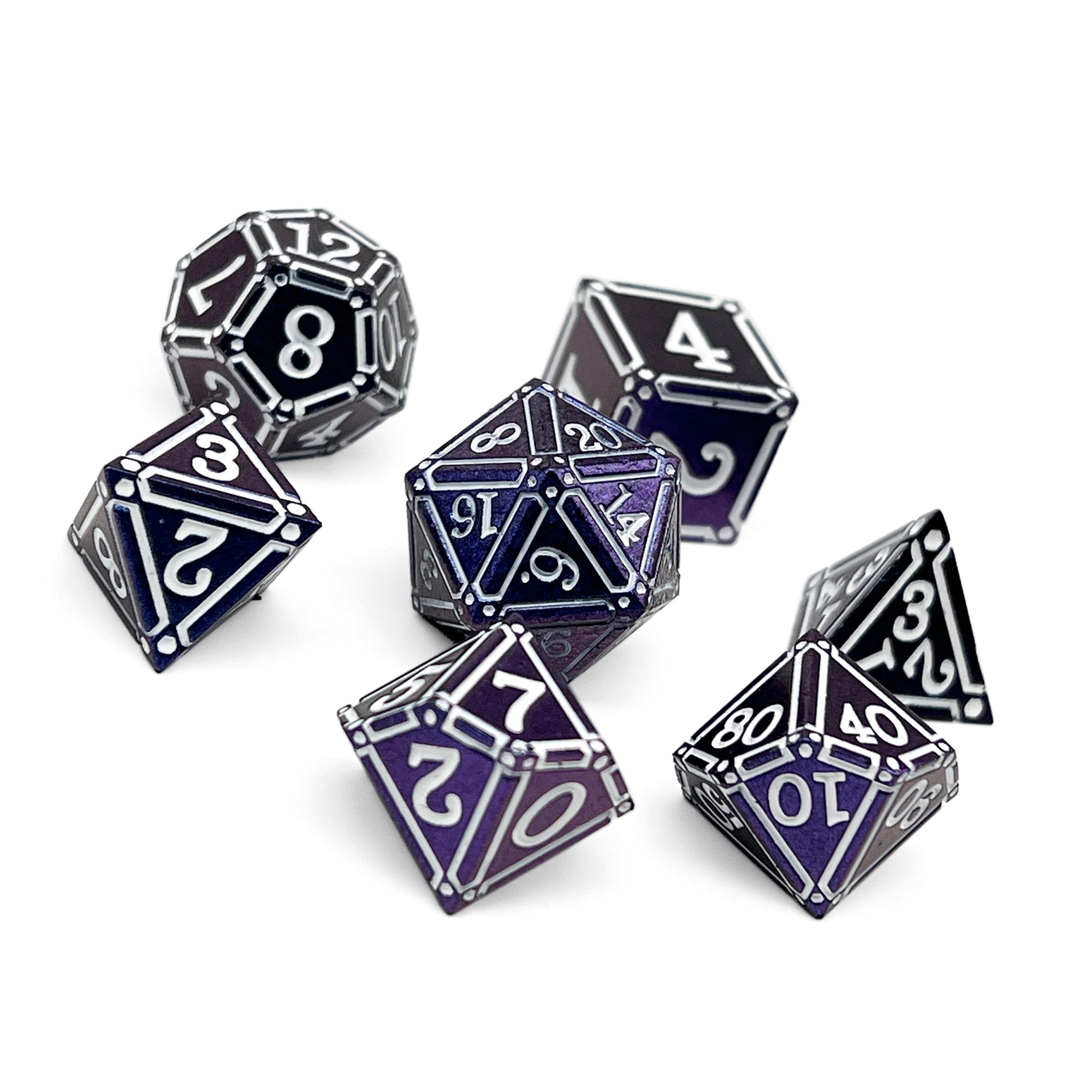 DnD Dice | Ironworks - Chalice 7 Piece RPG set Alloy Dice | Norse Foundry