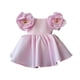 thumbnail image 1 of Vestido Para Niñas, Ropa Para Niñas Pequeñas, Color Sólido, Retro, Flores 3D, Manga Corta, Vestido De Fiesta De Cumpleaños, Vestidos Para Niños, Rosa Odeerbi  LM103-8865, 1 of 4
