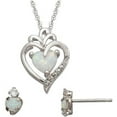 thumbnail image 2 of Brilliance Fine Jewelry Created Opal and Cubic Zirconia Set in Sterling Silver, 2 of 2