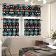 thumbnail image 5 of Aztec Window Kitchen Curtain Tier and Valance,3 Piece Kitchen Window Curtains Set for Living Room Bedroom, 5 of 5