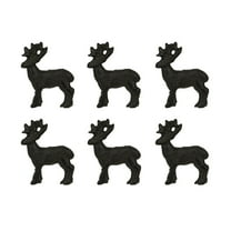 Zeckos Brown Cast Iron Deer Drawer Pulls Cabinet Knob Set of 6