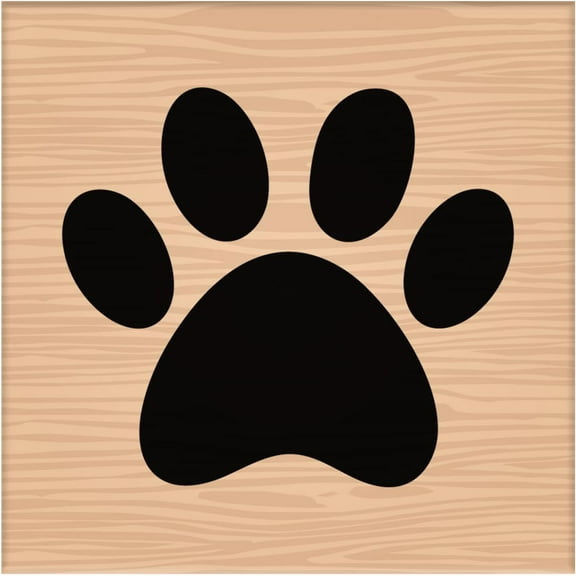 Wooden Rubber Stamp Paw Print Decorative Wood Stamps Vintage Wood Mounted Rubber Stamps for Card Making DIY Art Crafts Scrapbooking Journal Diary Letter Planner DIY