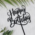 thumbnail image 3 of Decoración para tartas Ruscalin Black Mirror Acrílico Feliz Cumpleaños, 3 of 8