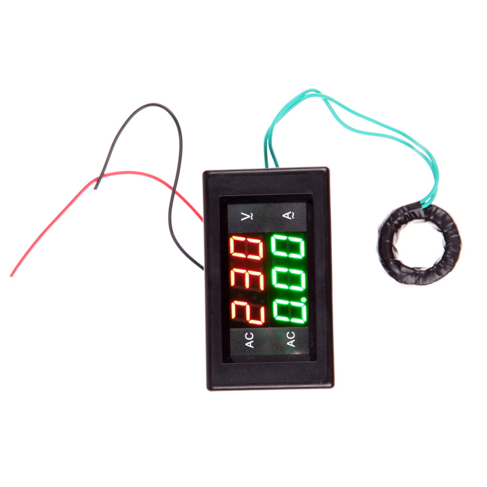 Mini AC 100A Digital Voltmeter Ammeter LED Volt Amp Meter Gauge Panel Tester