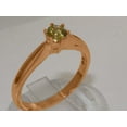 thumbnail image 2 of LBG British Made 14k Rose Gold Natural Peridot Womens Promise Ring - 33 size options - Size 4.75, 2 of 7
