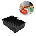 thumbnail image 1 of Binmer Baking Tray Fryer Baking Tray Rectangular Double Joint Special Fryer Pad 8.5-inch, 1 of 2